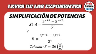 😱😱😱😱Hermoso Problema de Simplificación de Potencias 🤯🤯 matematica tareas algebra [upl. by Hare]