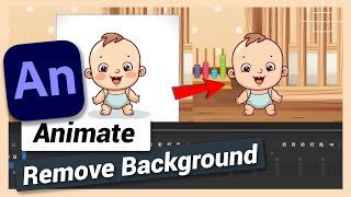 How to Remove Background Color  Adobe Animate CC Tutorial [upl. by Ahsikat]