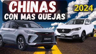 7 MARCAS de AUTOS CHINOS con más QUEJAS 2024 [upl. by Wera59]