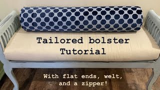 How to make a tailored bolster or neck roll pillow cover that fits and looks perfect every time [upl. by Inneg]