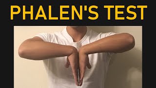 Phalens Test  Phalens Maneuver  WristFlexion test  Reverse Prayer [upl. by Nathanial210]