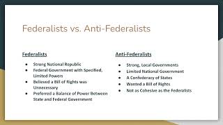 Federalists VS AntiFederalists [upl. by Tnomal]