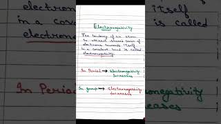 electronegativityelectronegativity class11 shorts youtubeshorts [upl. by Oletta]