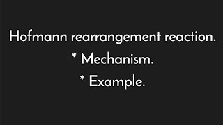 Hofmann rearrangement with mechanism  CSIR NET  MSc chemistry Organic chemistry [upl. by Noryk694]