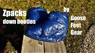 Zpacks Ultralight Goose Feet Gear Down Booties Review [upl. by Luckett677]