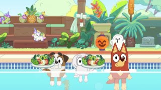 Bluey Rustys Halloween Pool Party 03 [upl. by Ahsikym]