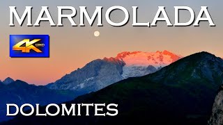 Marmolada Cable Car Trip Dolomites 4K [upl. by Ennasirk]