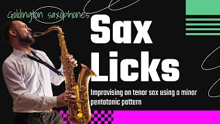 Improvising on tenor sax using a minor pentatonic pattern [upl. by Addy]