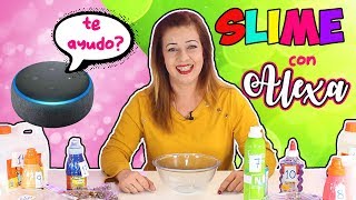 ALEXA ELIGE MI SLIME 2  Qué le puedes preguntar a Alexa  Slime Challenge con Amazon Echo Alexa [upl. by Katsuyama]