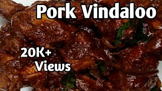 Spicy Pork VindalooKerala Style Pork Vindaloo RecipeGoan dish PorkRecipe [upl. by Jemmie]