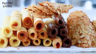 How To Make Tuiles  Cigarette Cookies  Almond Cookies [upl. by Dyob185]