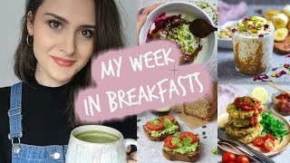 MY WEEK IN BREAKFASTS Vegetarian Recipes  Nourishing Amelia [upl. by Nella]