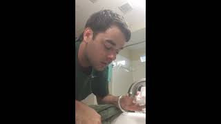 Septoplasty and Turbinate Reduction surgery 2015 first nasal flush irrigation Warning Bloody [upl. by Geiss341]