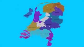 Topografie Provincies van Nederland en Hoofdsteden [upl. by Giarc584]