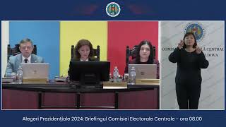 Alegeri Prezidențiale 2024 Briefingul Comisiei Electorale Centrale  ora 0800 [upl. by Orpah]