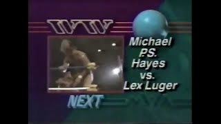 Michael PS Hayes VS Lex Luger US Title 61089 MichaelPsHayes LexLuger [upl. by Audri]