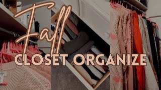 FALL CLOSET CLEAN OUT  Switching over my wardrobe for the fall season organize declutter [upl. by Eirelav]