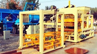 Operation method QT415 automatic interlocking concrete block block production plant machinery Ghana [upl. by Idnac]