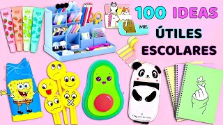 100 IDEAS HAZLO TÚ MISMA  ÚTILES ESCOLARES – REGRESO AL COLEGIO Y TODO [upl. by Akkina]