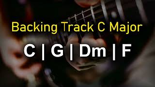 Rock Pop Backing Track C Major  C G Dm F  80 BPM  Guitar Backing Track [upl. by Sacci360]