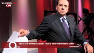 BerlusconiTarantini ascolta laudio della telefonata su Belén [upl. by Lartnom208]