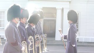 Band of the Grenadier Guards and Nijmegen Company Grenadier Guards march to Buckingham Palace [upl. by Nafri]