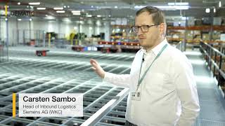 Siemens optimizes storage and warehouse space with AutoStore empowered by Dematic [upl. by Ahsiled]