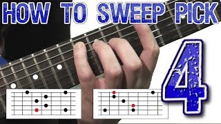 How to Sweep Pick 4  5String Arpeggios [upl. by Ynar582]