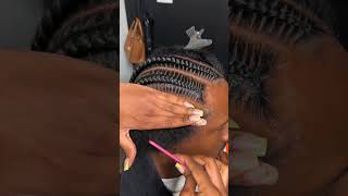 simple cornrows stitch braids hairstyles 2024 corn hairstyles stitchbraids viralvideo [upl. by Adiarf]