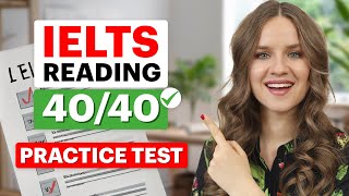 IELTS Reading Practice Test with Answers Question Types  Strategies  Get 4040 on IELTS READING [upl. by Brianna67]