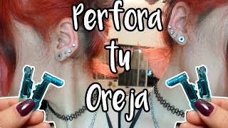 PERFORA TU OREJA  metodo 2 pistola y abridor [upl. by Chong614]