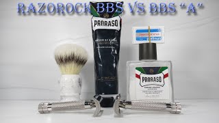 41 RazoRock BBS Vs BBS A  Proraso Blue  Omega Evo [upl. by Sontich239]