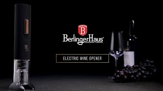 Berlinger Haus Black Rose Collection Electric Wine Opener Presentation BH9092 [upl. by Ssalguod]