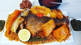 Gambian 🇬🇲Fish Benachin Thiebou DienneJollof Rice [upl. by Nirrol]