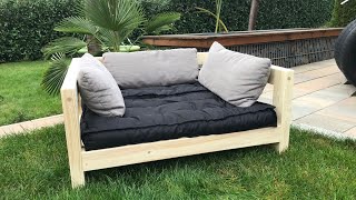 DIY Hundebett  Wood projects  DIY dog bed  Hundecouch  dog couch  Cama de cachorro [upl. by Ahtanamas795]