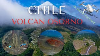 Osorno Vulkan 🌋 in Chile aus der Luft  Atemberaubende Drohnen Aufnahmen in 4k  Osorno Volcano [upl. by Robaina]