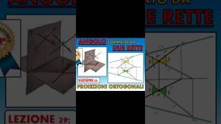 Angolo in vera forma tra due rette in proiezioni ortogonali disegnotecnico proiezioniortogonali [upl. by Adlai]