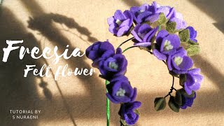 Felt Flowers DIY  How to Make Freesia Felt Flower  Tutorial Felt [upl. by Huan]