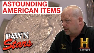 Pawn Stars Top 12 Rare USA Antiques AllAmerican Compilation [upl. by Rabin]