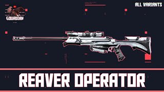 REAVER OPERATOR ALL VARIANTS  Gameplay  VALORANT ACT III [upl. by Naesad890]