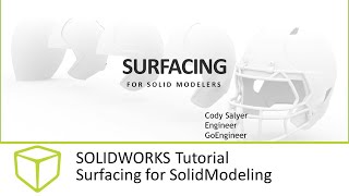 SOLIDWORKS Tutorial  Surfacing for SolidModeling [upl. by Sollars]