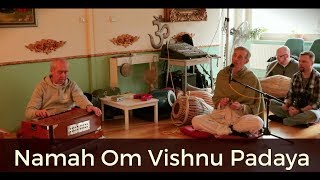 Namah Om Vishnu Padaya  with Lyrics   Iskcon Hamburg [upl. by Atiuqcaj]