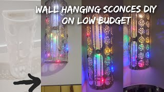 WALL HANGING SCONCES DIY USING IKEA VARIERA PLASTIC BAG DISPENSER [upl. by Nnaitak116]