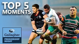 The Baby Rhino Derby Day Drama Last Minute Try  Top 5 Moments  Gallagher Premiership Rugby [upl. by Nyletac]