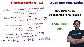 TWO Dimensional Perturbation theory Question 11  CSIR NET 2013 POTENTIAL G [upl. by Eeloj]