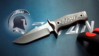 Knife Herbertz Top Collection 440 AISI Fixed Blade Hunter Tabletop Review [upl. by Netsud436]