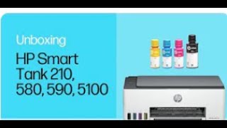 How to unbox amp set up  HP Smart Tank 210 580 590 5100 printers [upl. by Brill534]