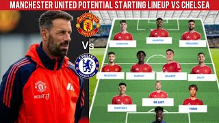 MANCHESTER UNITED POTENTIAL STARTING LINEUP VS CHELSEA [upl. by Idner]