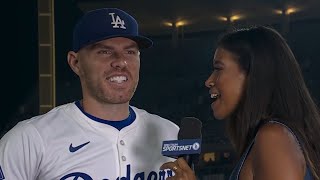 Freddie Freeman Postgame Interview on Getting Back to Form Jack Flahertys Start [upl. by Anyar]