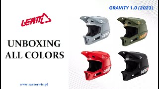 LEATT full face helmets 2023 UNBOXING all colors GRAVITY 10 V23 [upl. by Lotsirhc]